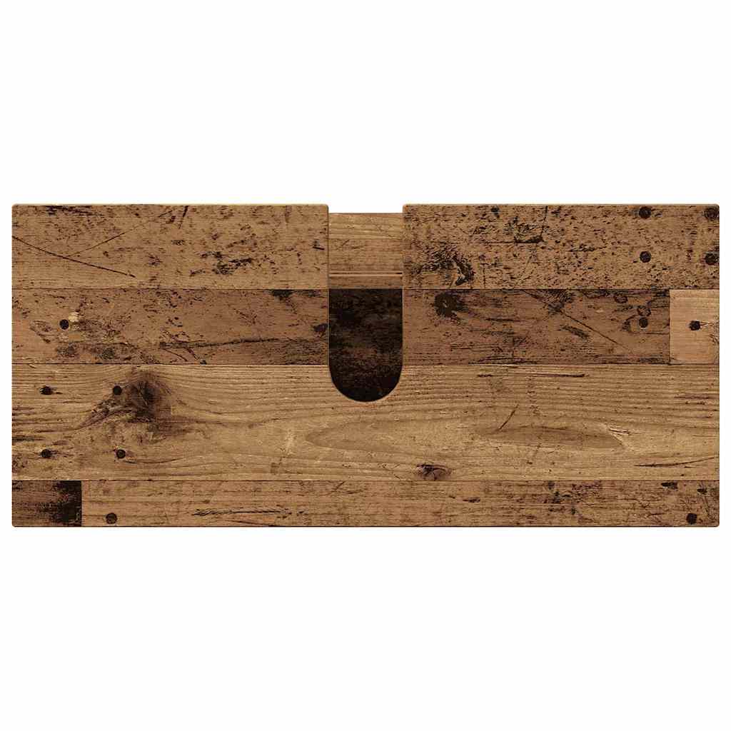 Bathroom Furniture Set 2 pcs Old wood 76.5 x 35 x 64 cm